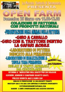 OPEN FARM APERTURA STRAORDINARIA DOMENICA 25 MARZO 10.00-13.00 @ LA PICCOLA FATTORIA DI SERMONETA